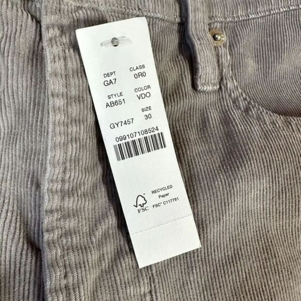 NWT J.Crew Corduroy Chino‎ Pants Womens 30 Gray 27